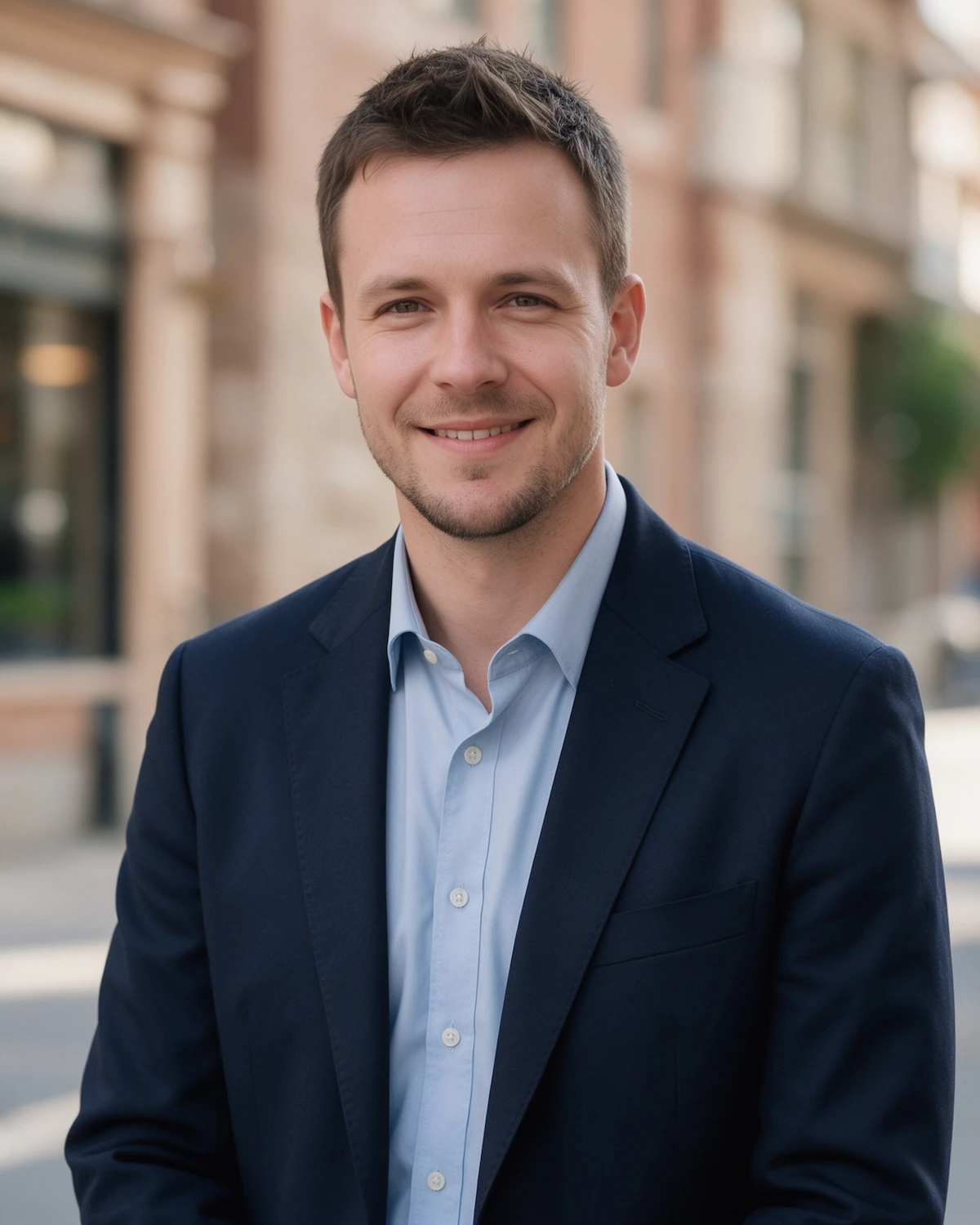 Modern professional headshot generated from the same source photo